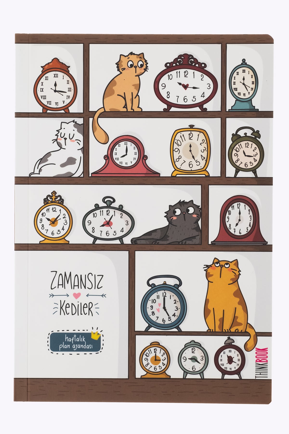 Thinkbook Zamansız Kedi Kitaplık  Zamansız Ajanda, 15x21.5 cm - görünüm 3 / 6